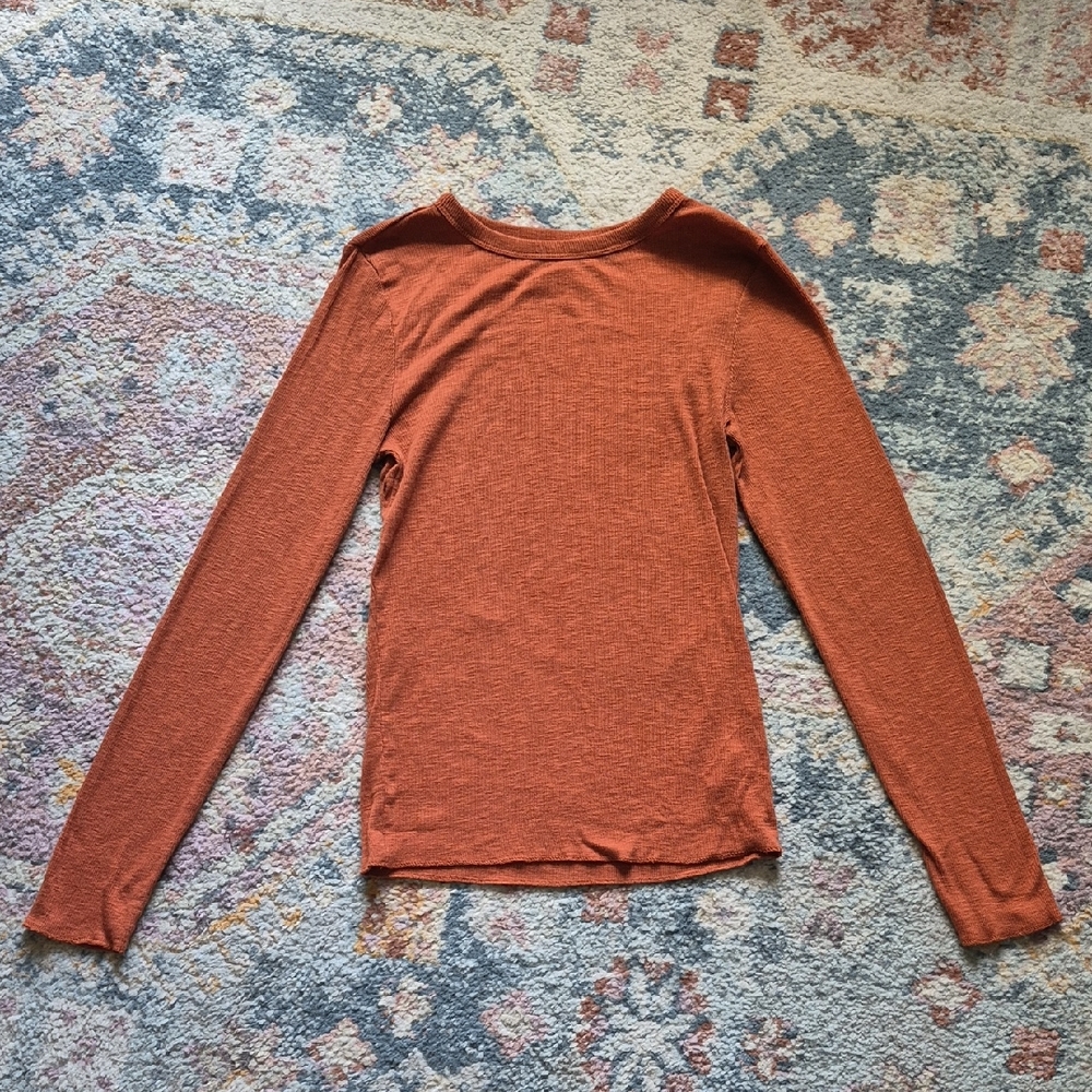 Wild Fable Terracotta Long Sleeve Top